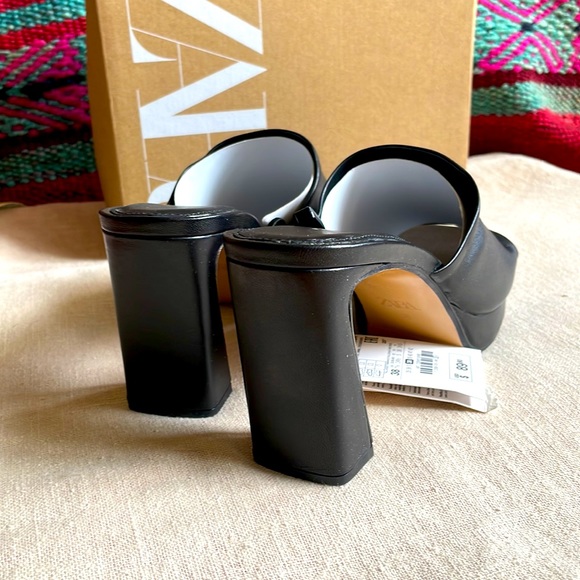 Zara Leather Mules / 38 - Picture 3 of 4